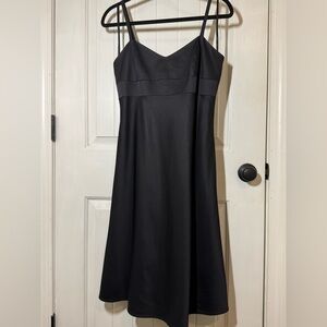 Banana Republic Y2K Elegant Black Midi Dress